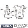 Bristan Colonial Bath Shower Mixer Dimensions